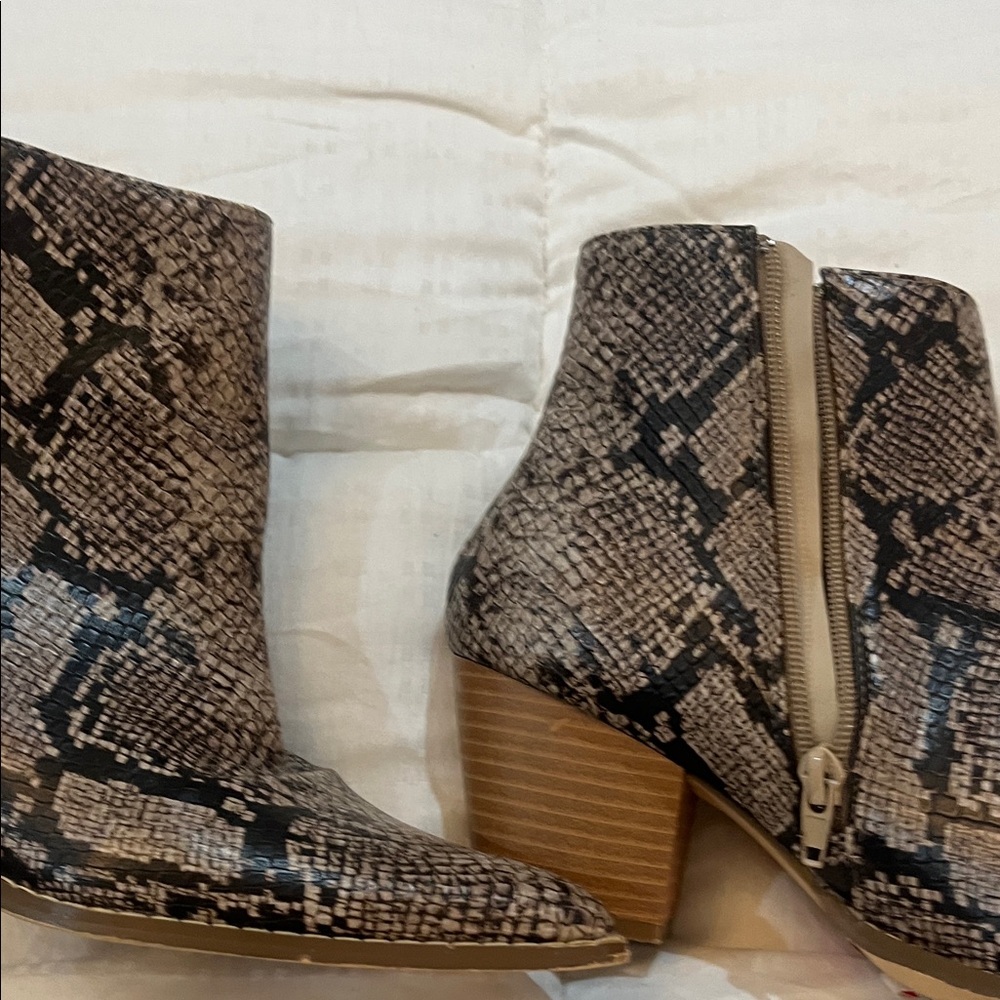 Coconuts By Matisse Python Print Ankle Booties - image 3